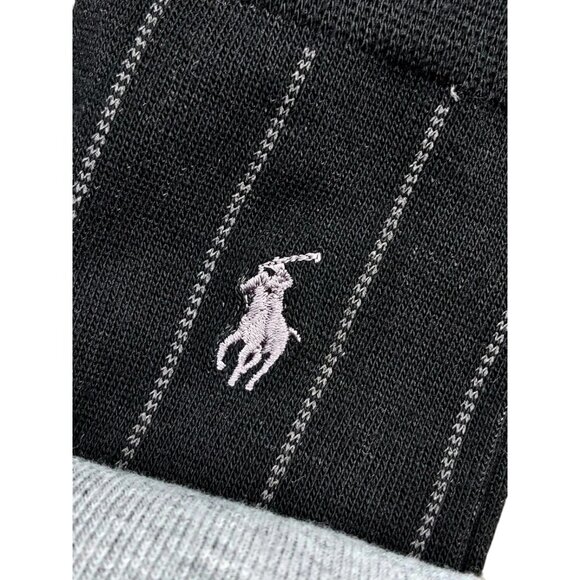 Polo Ralph Lauren 3Pack Dress Socks Black Grey Stripe Diamond Casual 10-13 - Picture 6 of 9